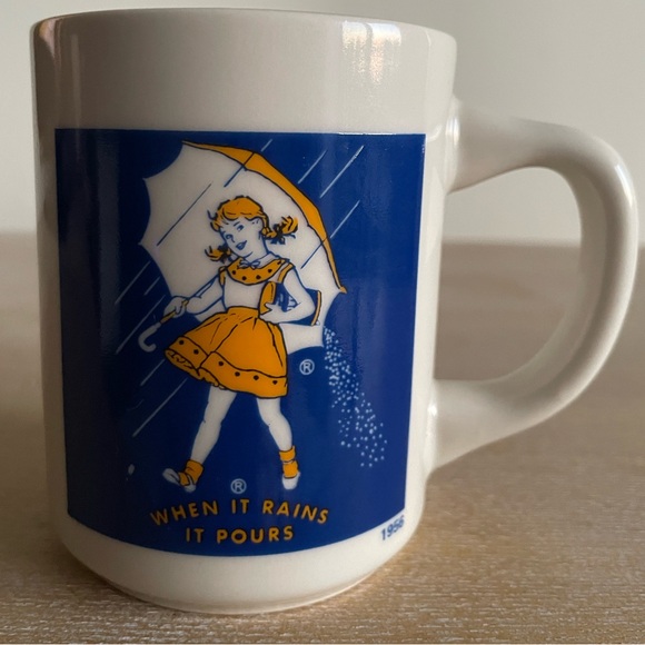 ***SOLD***Vintage Morton Salt 1956 Logo Girl When It Rains It Pours Mug Japan - Picture 1 of 8